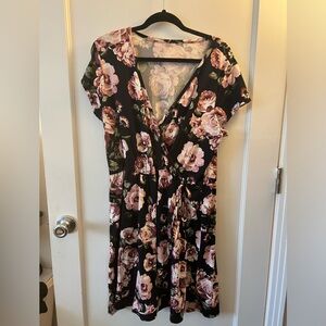 Black floral sundress XXL